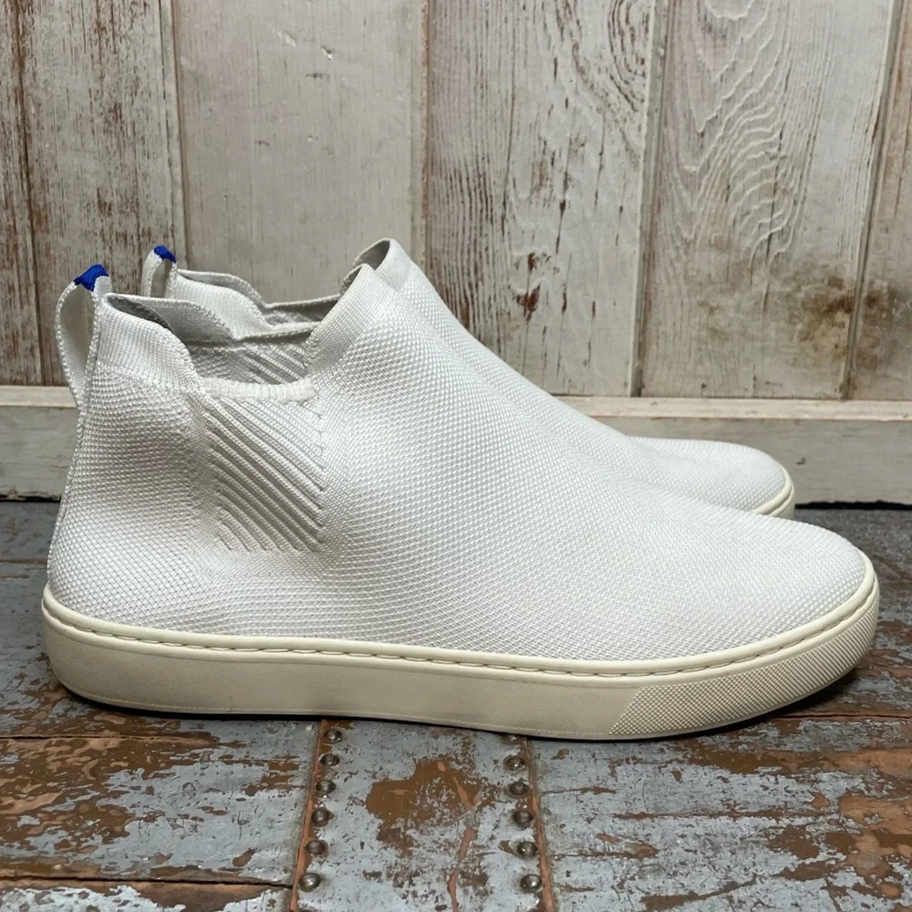 Rothy's White Chelsea High Top Sneaker Boots